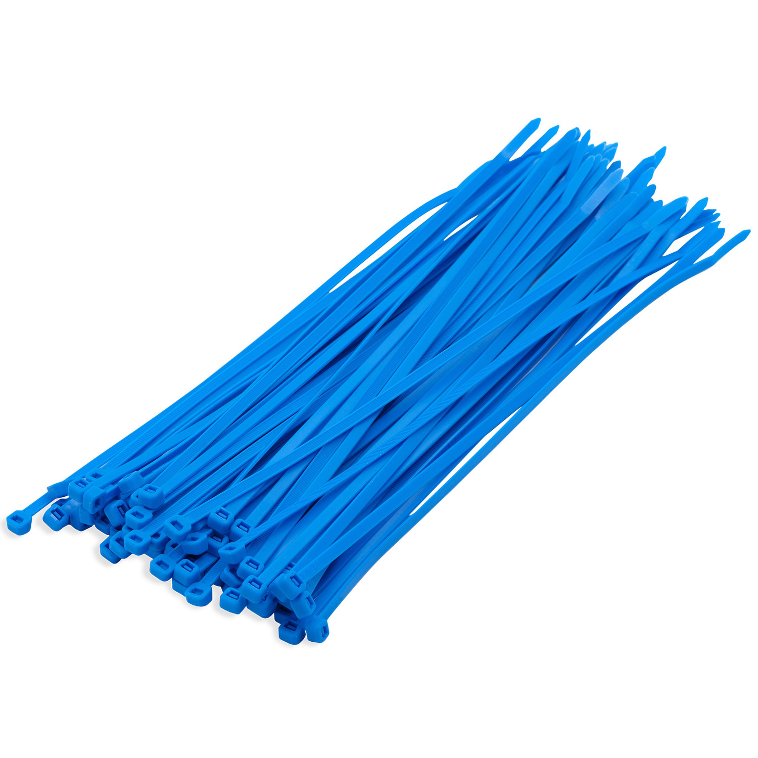 Kabelbinders of Tie ribs - 200x stuks - blauw - 100x stuks - 10 x 0,25 cm - bundelbanden - vastbinde -