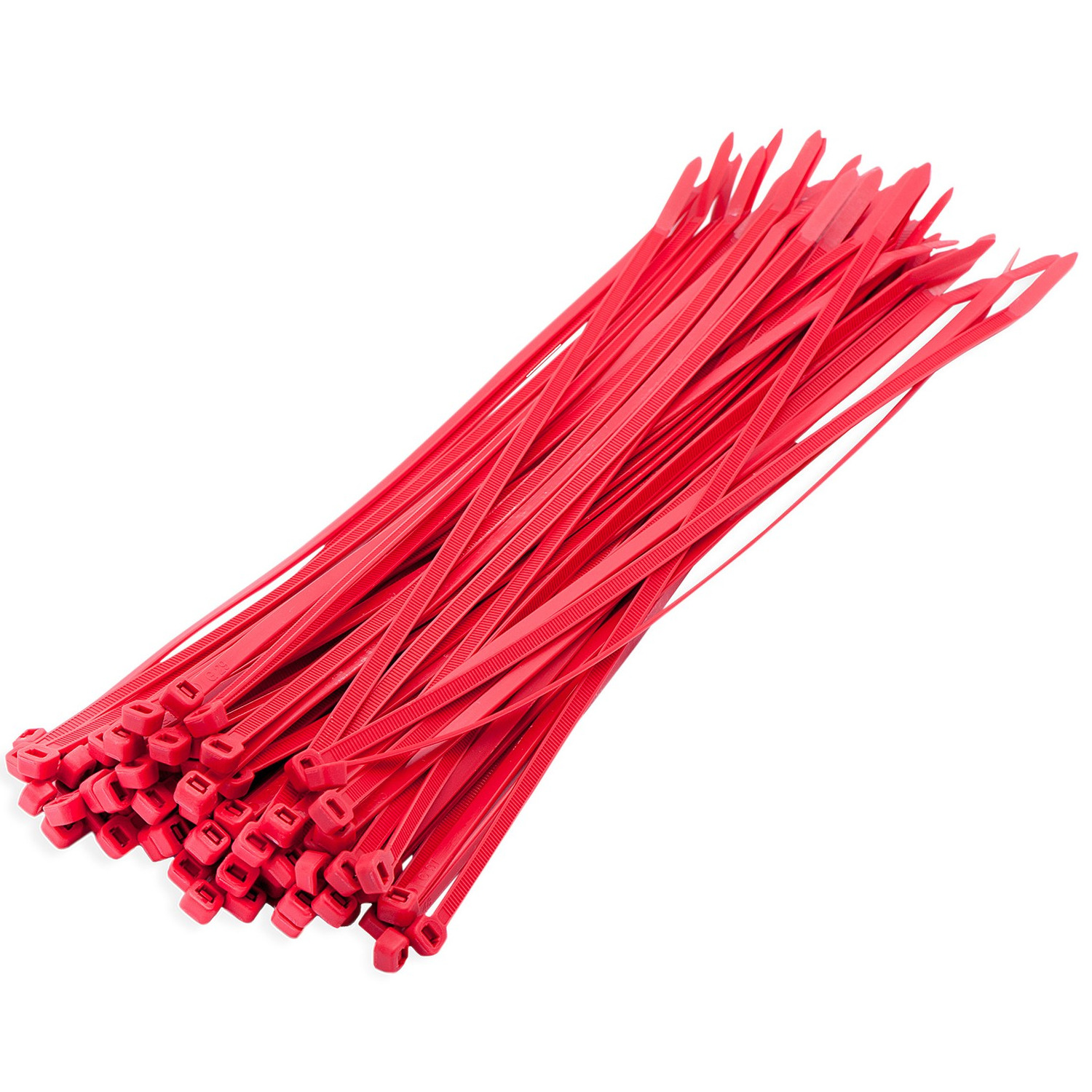 200x stuks kabelbinder / kabelbinders nylon rood 10 x 0,25 cm -