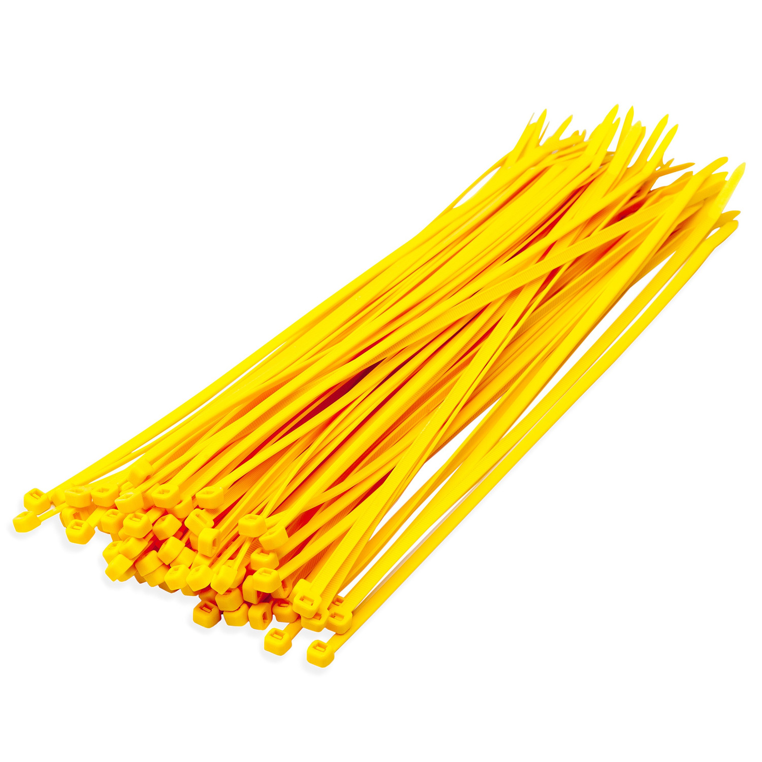 Kabelbinder / kabelbinders -200x stuks - nylon - geel - 10 cm x 25 mm -