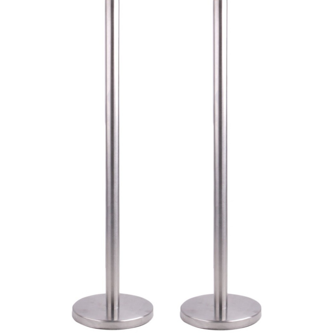 2x stuks RVS toiletrolhouder / toiletpapier houder 55 cm -