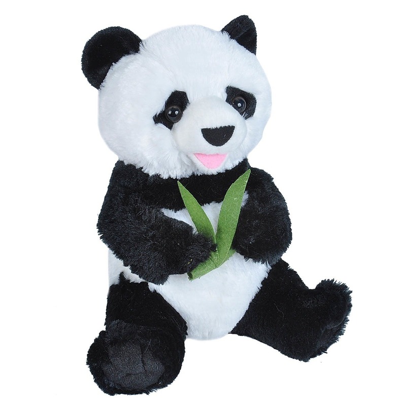 Pluche zwart/witte panda/beren knuffel 25 cm speelgoed -