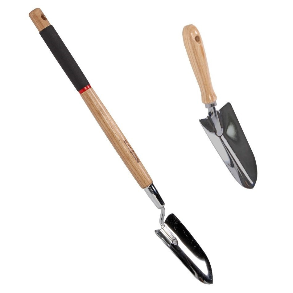 Lange en kleine brede plantenschep / verplantschepjes 60 en 30 cm -