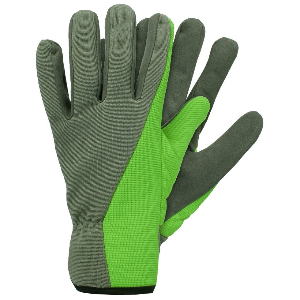 Tuinwerkhandschoenen/werkhandschoenen groen microfiber L -
